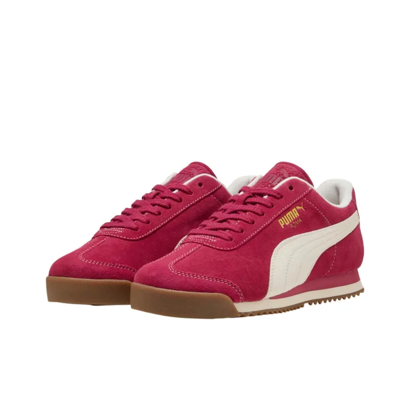 PUMA Roma Anti Slip Wear Resistant Low Top Casual Shoes Unisex Red-2
