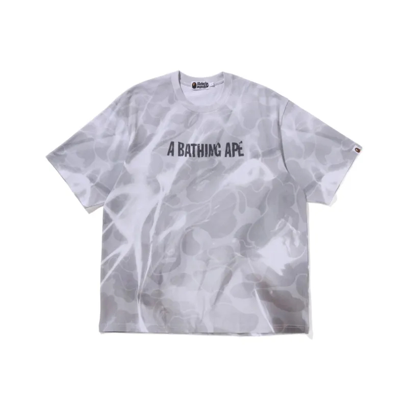 A BATHING APE Overall Print Logo Relaxed Fit Tee-3