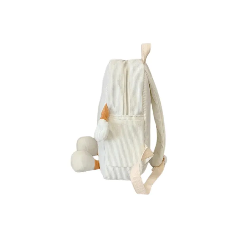 SEVENMOONS Corduroy Backpack Regular Women's White-1