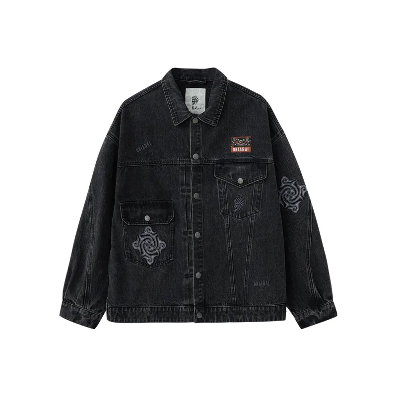 ONIARAI Denim Jacket Men's Gray Black-0