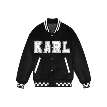 KARL LAGERFELD Baseball Jacket Unisex Black