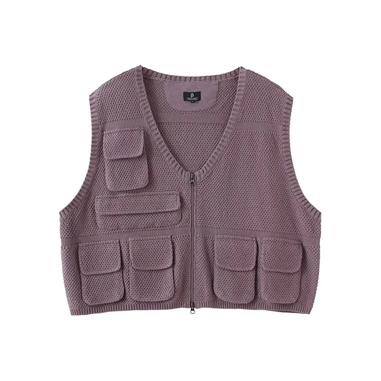 BUTTBILL Knitted Fabric Vest For Outdoor Unisex-0