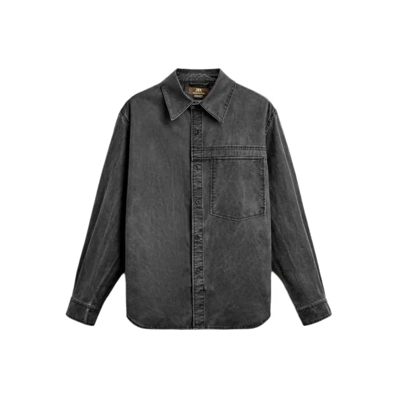 ZARA Denim Jacket Men's Dark Gray-0