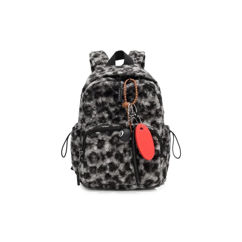 OUZIHUANG Plush Backpack Women's Multicolor-0