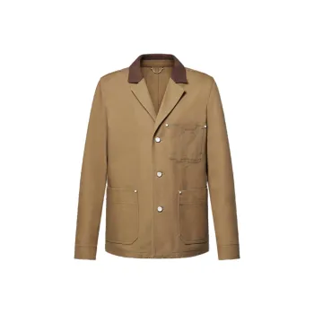 LOUIS VUITTON Tailored Workwear Cotton Canvas Jacket