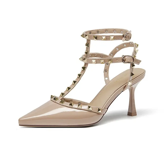 FIVE PLUS Slim Heel High Heels Women's-4
