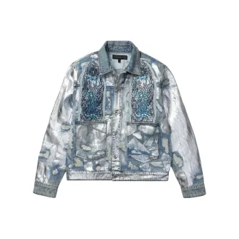 Who Decides War Denim Jacket Men's Blue