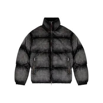DIESEL Faded Denim Puffer Jacket