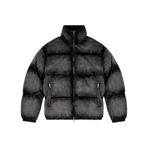 DIESEL Faded Denim Puffer Jacket