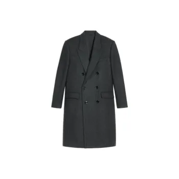 CELINE Diagonal Wool Overcoat