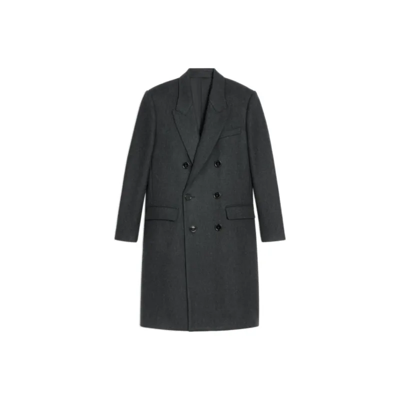 CELINE Diagonal Wool Overcoat-0
