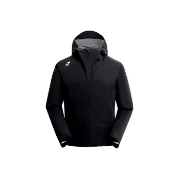TAJEZZO Water Resistant And Rainproof Windbreaker Jacket Men's Black