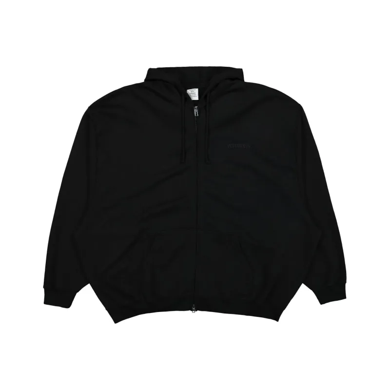Vetements Embroidered Logo Oversized Zip Up Hoodie-0