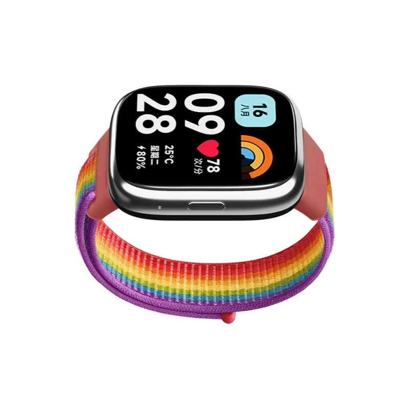 ZHENGGUANG Watch Band Apple Red Beige Compatibility Nylon Material-28