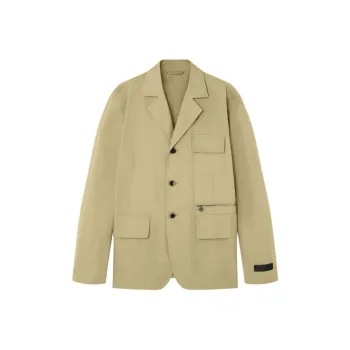 VERSACE Flap Pocket Single Breasted Tailored Blazer