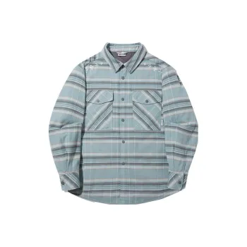 LiNing Puffer Jackets Unisex Stone Blue Gray Plaid