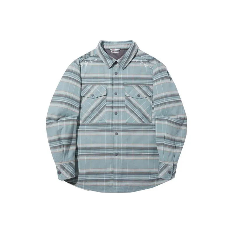 LiNing Puffer Jackets Unisex Stone Blue Gray Plaid-0