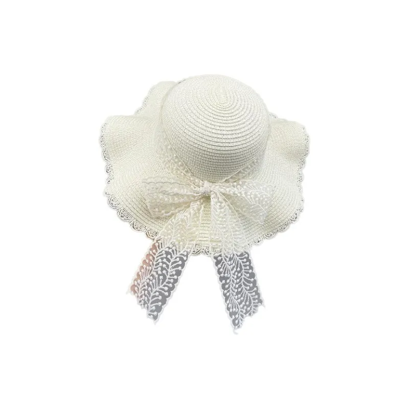 JKEM Straw Woven Sun Protection Hats Women's Beige/Khaki/Pink-7
