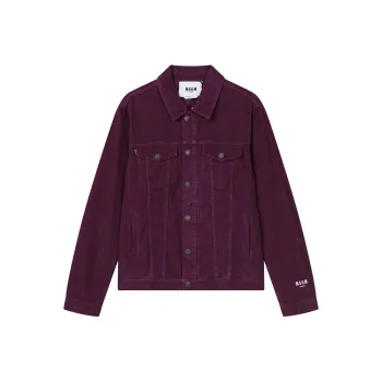 MSGM SS25 Denim Jacket Men's Purple