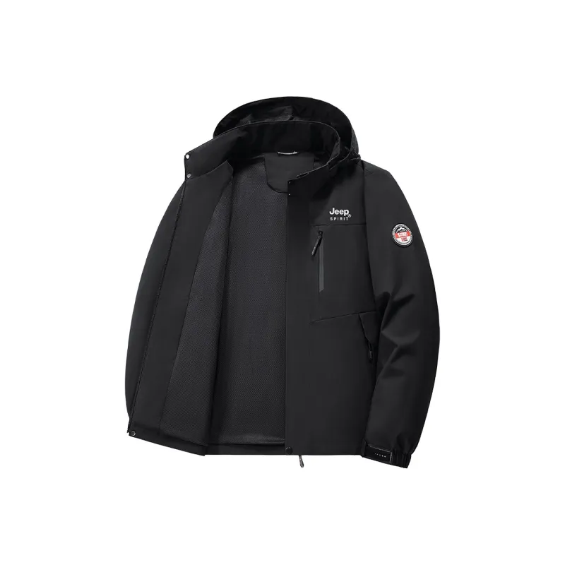 JEEP SPIRIT Outdoor Hiking Waterproof, Windproof, And Breathable Windbreaker Jacket Men's-0