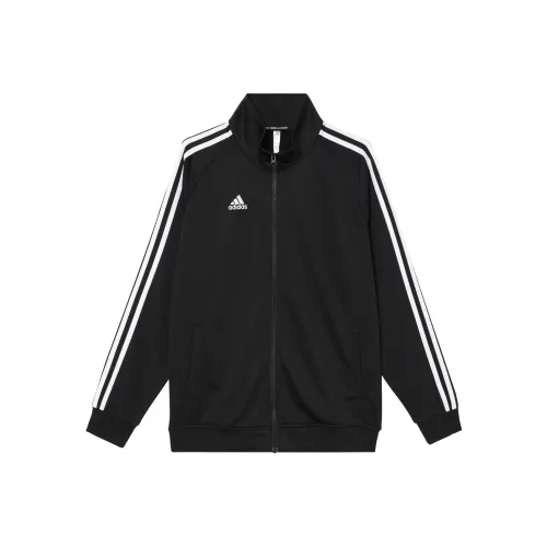Adidas 3 Stripes Jackets Unisex Black With White Stripes
