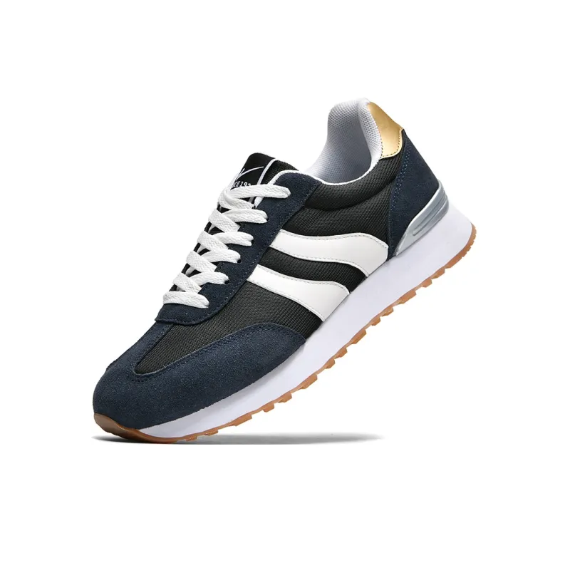 Binary Cushioning Abrasion Resistant Lightweight Breathable Slip Resistant Low Top Casual Shoes Men's Navy-4
