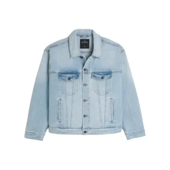 Hollister Denim Jacket Men's Light Blue