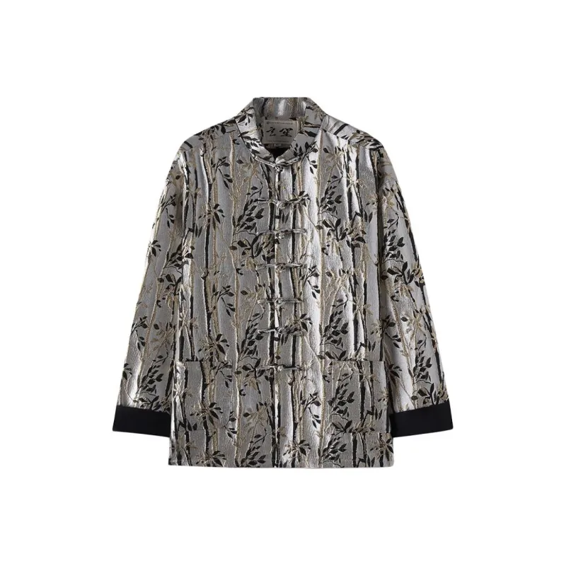 XUANSHENG Jackets Coats Men's Black Gold-0