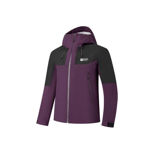 QIAODAN Mountain God Series Water-Resistant Windproof Breathable Windbreaker Jacket Men's Screw Pine Purple/Black