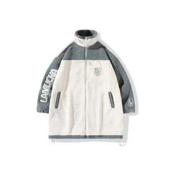 LAMLICKA Velvet feel Coat Unisex Gray