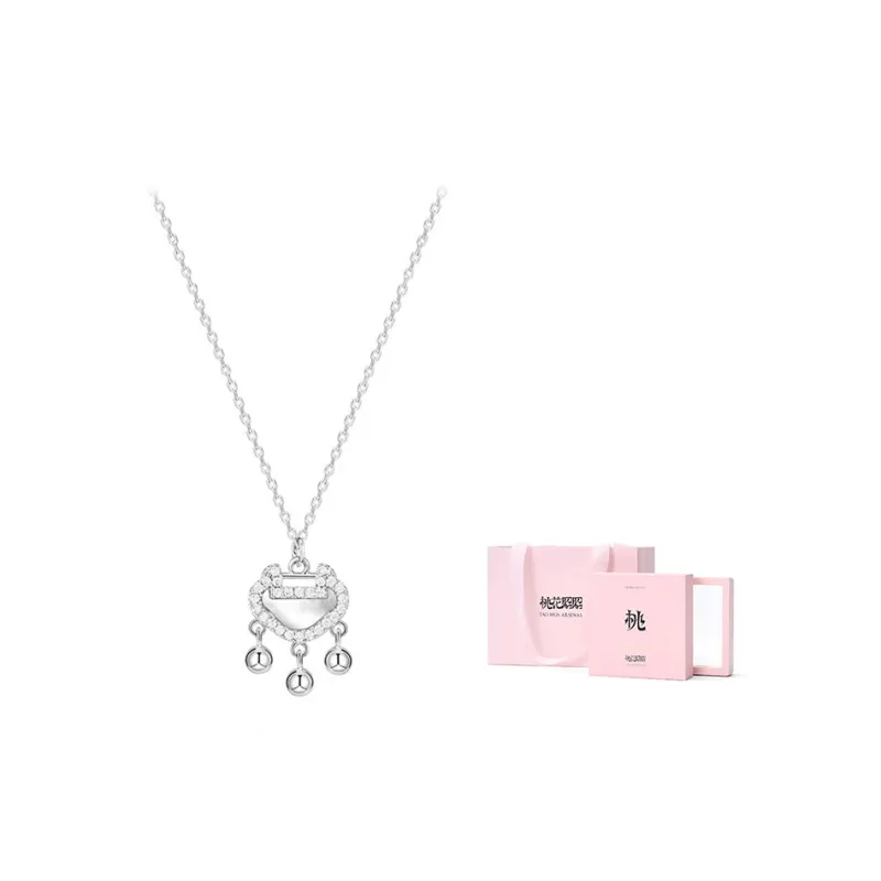 TAOHUAZHAOZHAO Silver Plated Copper Necklaces Women's-5
