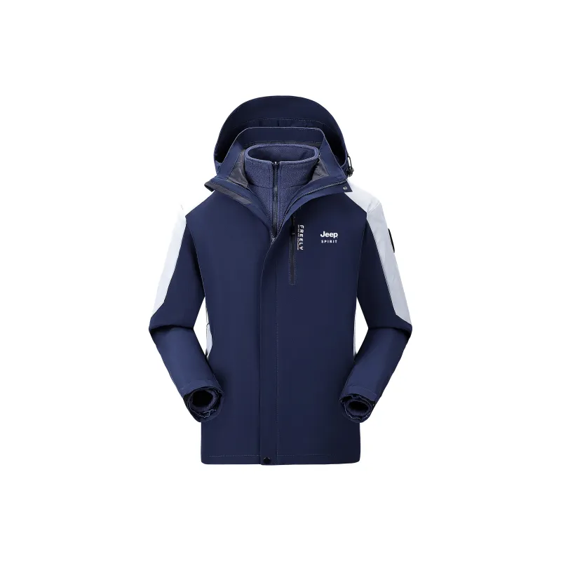 JEEP SPIRIT Waterproof And Windproof To Keep Warm Windbreaker Jacket Unisex-4