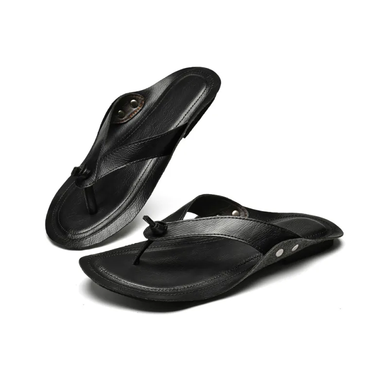 Qiandongmeili Rubber Sole Flip Flops Men's-2