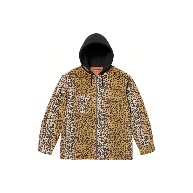 Supreme Fleece Zip Up Hooded Shirt-0