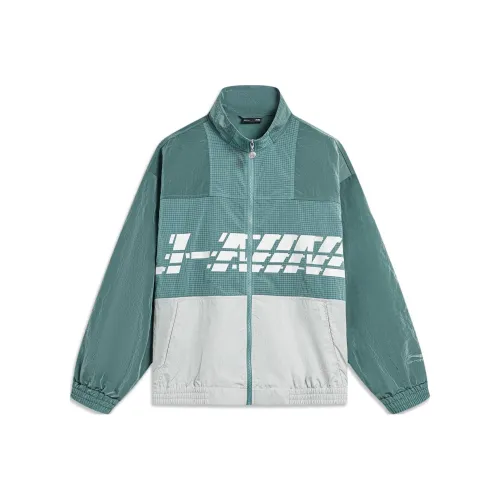 LiNing Sports Trend Series Jacket Men's Emerald Green River Stone Gray
