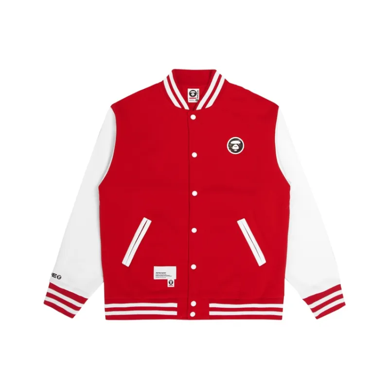 Aape Moonface Logo Varsity Jacket-6
