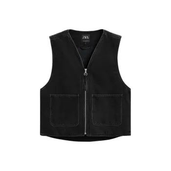 ZARA Vests Men Black