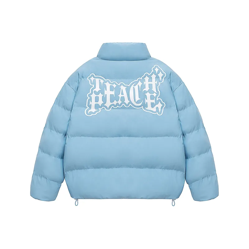 Teach Peace Puffer Jacket Unisex-21