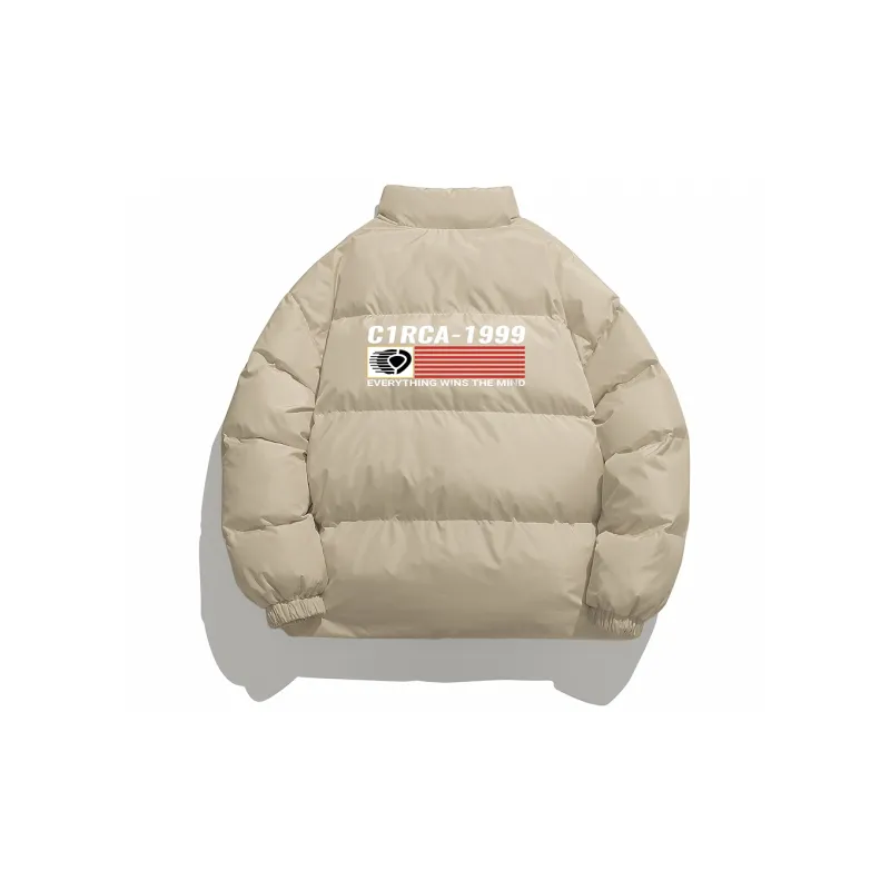 C1RCA Puffer Jacket Coat Unisex Beige/Black/Gray-11