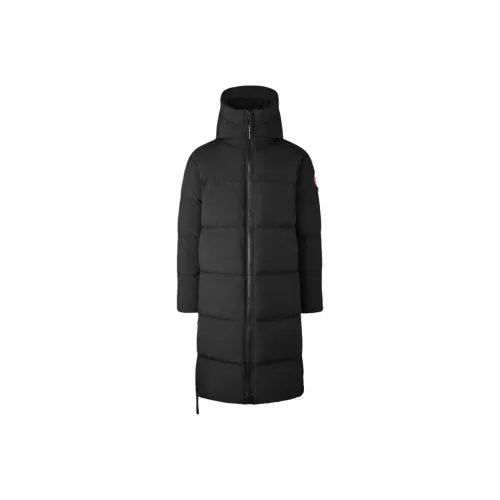 Canada Goose Logo Patch Hooded Down Jacket