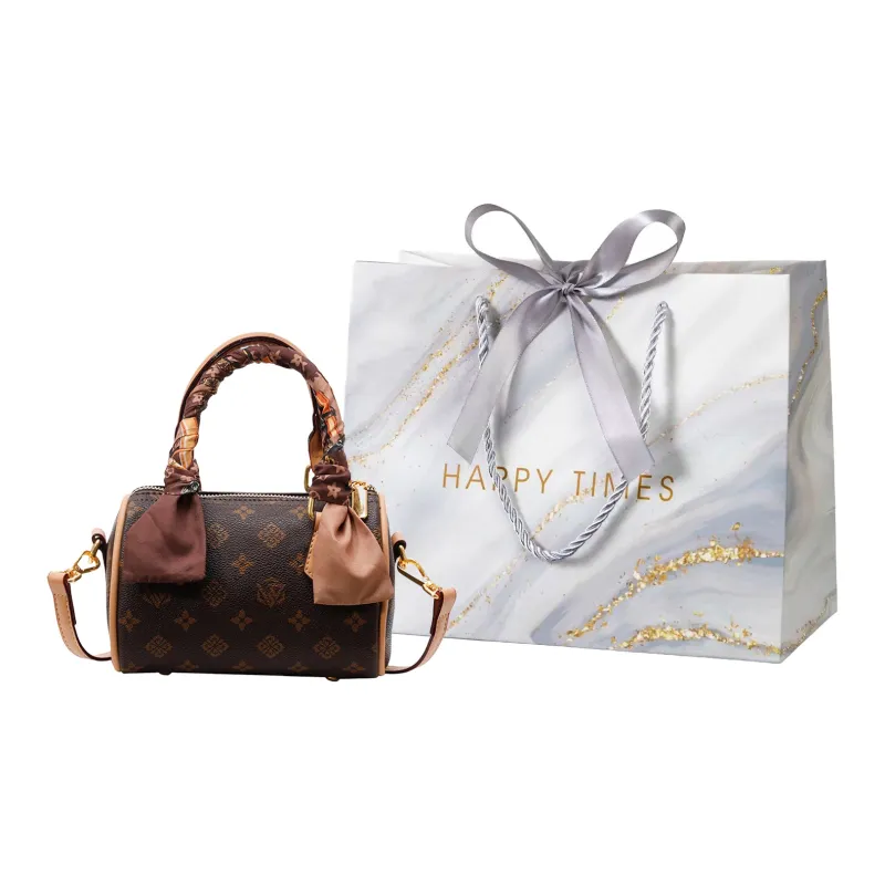 Miss Angel PU Handbag Women's Brown/Apricot-4