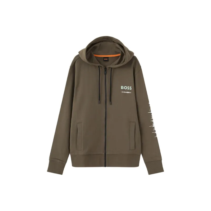 HUGO BOSS Graphic print Zip up Hoodie-0