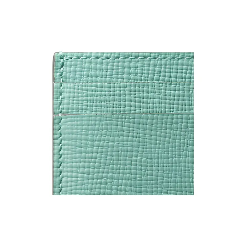 CARTIER Calfskin Card Clip Card Holder Women's Yellow Jade Green-4