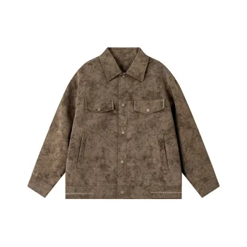 CAISEDI Jackets Coats Men's Coffee