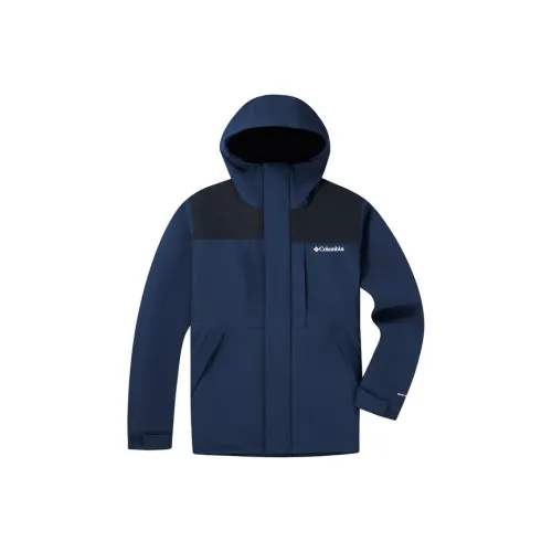 Columbia Waterproof, Abrasion Resistant, Lightweight, Windproof Windbreaker Jacket Men's Navy Blue