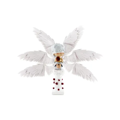 POP MART Hirono Mute Drama Collection, Six Winged Angel, White, Unique, Refined, Creative, Cute Hang Tag Box 14.5cm