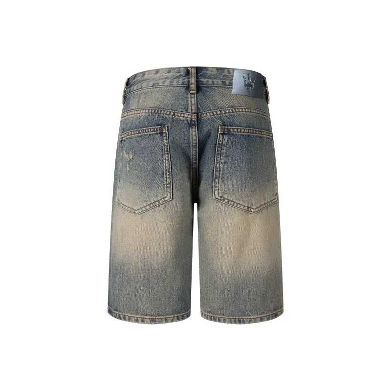 Maserati Denim Shorts Unisex Washed Color-1