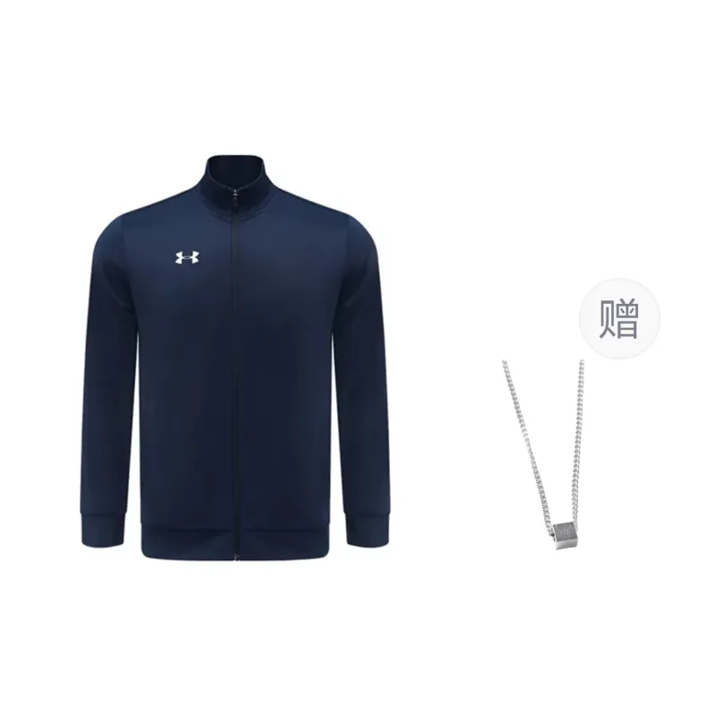 Under Armour Jackets Coats Men's Collegiate Blue Includes Necklace-0