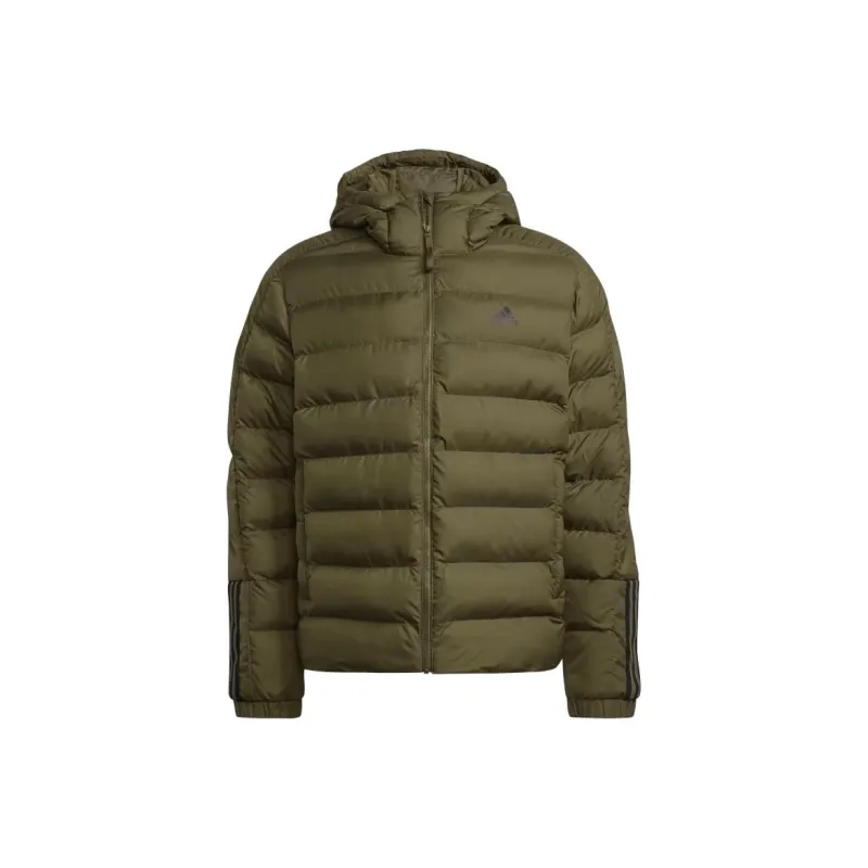 Adidas ITAVIC 3-STRIPES MIDWEIGHT HOODED JACKET Jackets Coats Men's Focal Olive-0