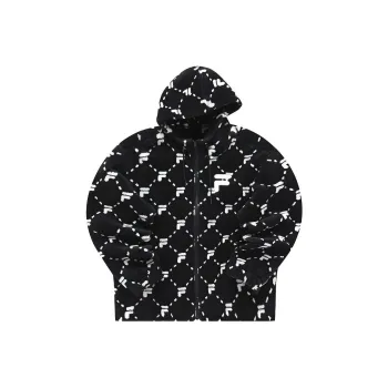 FILA FUSION Velvet feel Coat Unisex Pitch Black